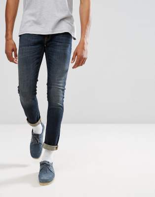 Nudie Jeans Nudie Jeans Co Skinny Lin Jean Blue Motion Wash
