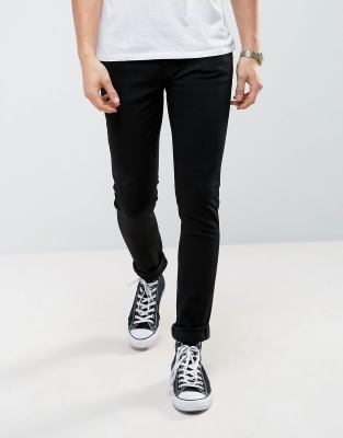 nudie skinny lin black black