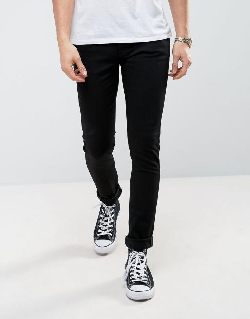 Nudie jeans skinny lin sales black