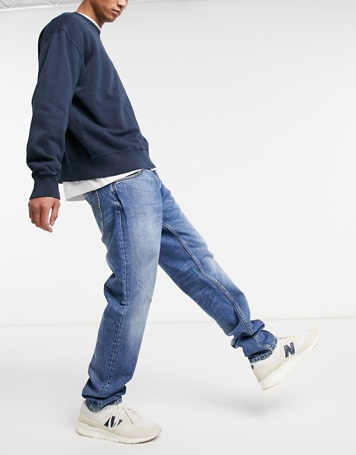 Nudie Jeans Co Steady Eddie II regular tapered fit jeans in crispy air