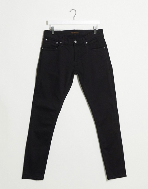 Nudie Jeans Co Tight Terry skinny fit jeans in ever black