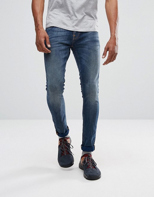 Nudie Jeans Co Tight Terry Super Skinny Jean Double Indigo Wash | ASOS