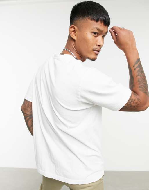Nudie Jeans Co – Uno – Biały T-shirt z okrągłym logo, 2 z 4