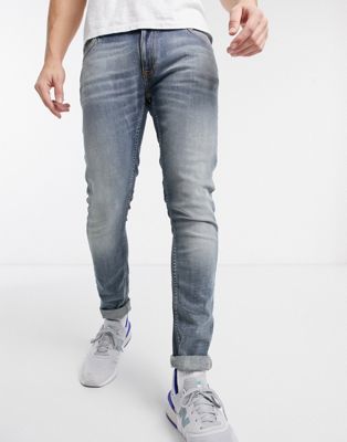 Nudie Jeans Skinny Lin skinny fit jeans in misty blue | ASOS