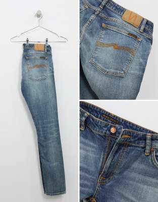 nudie jeans skinny lin misty blue