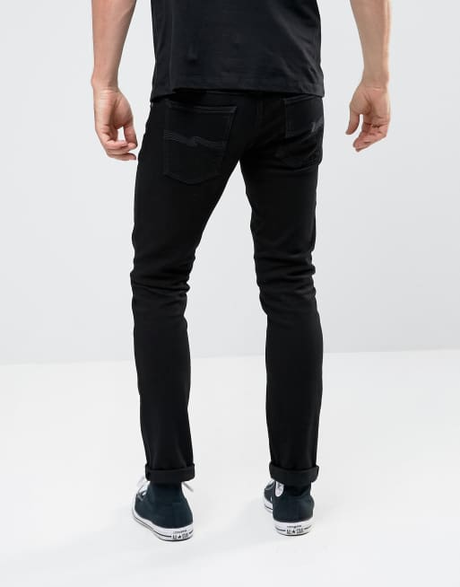 Nudie Jeans Tight Long John Skinny Jeans Black Wash