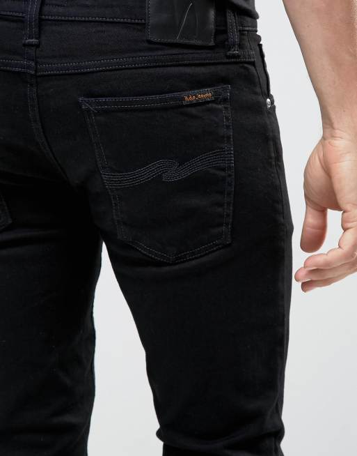 Nudie - Long john - Jean skinny délavé - Noir, 3 de 4