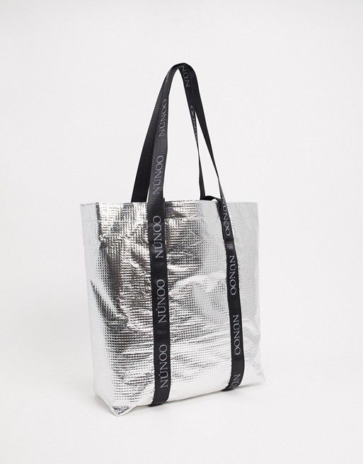 Nunoo Cool shopper bag in silver