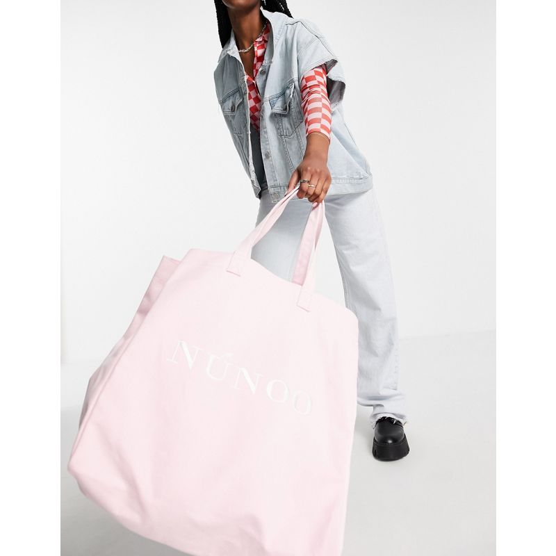 Borse e portafogli Donna Nunoo - Maxi borsa in tela riciclata rosa