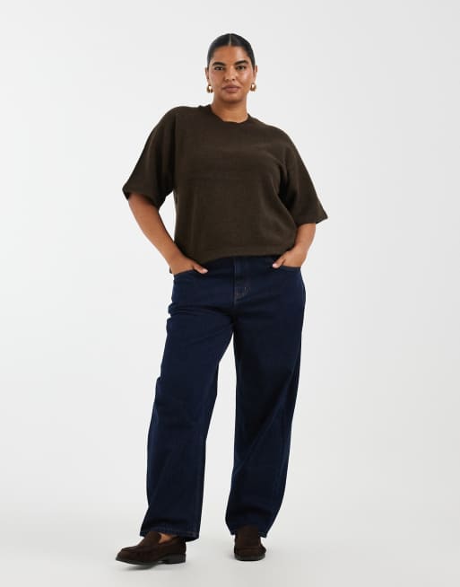 Nur Curve Strickpullover in Dunkelbraun, 4 von 4
