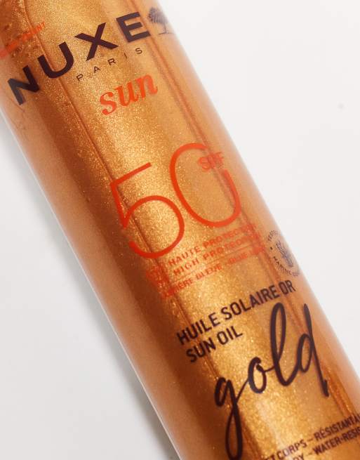 NUXE - Gold Sun - Zonnebrandolie met hoge bescherming - SPF 50 - 150ml, 3 van 4