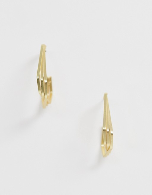 Nylon Geometric Hoop Earrings
