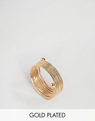 Nylon Gold Plated Spiral Wrapped Ring
