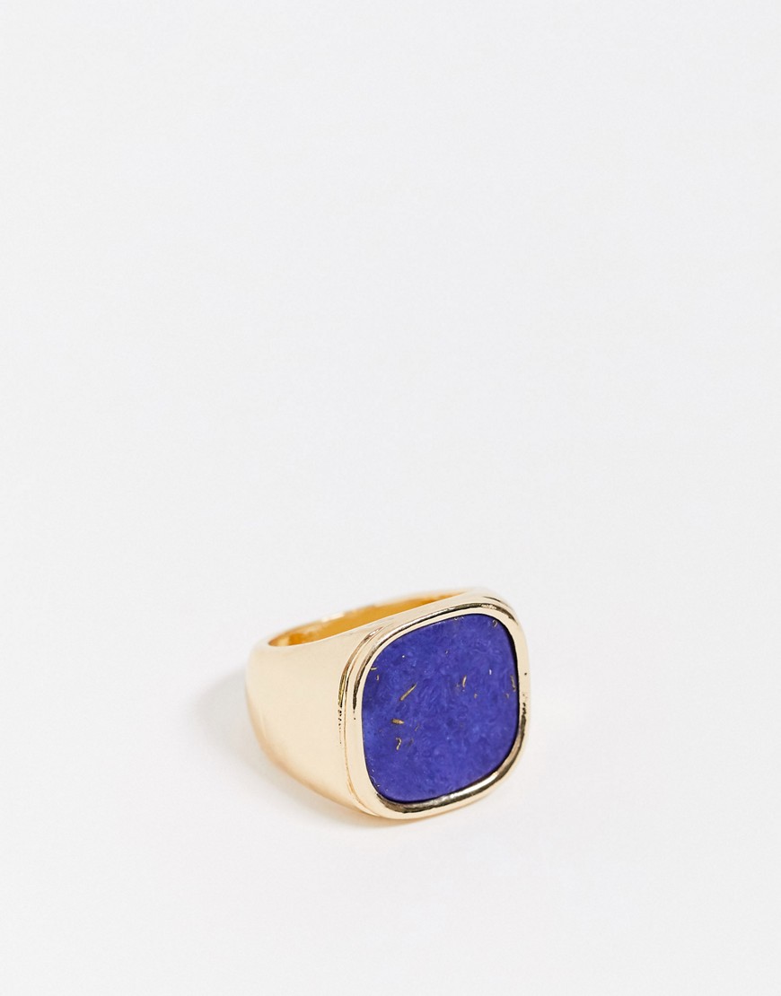Nylon - Ring in blauw en goud
