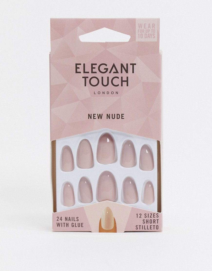 фото Нюдовые накладные ногти elegant touch-розовый