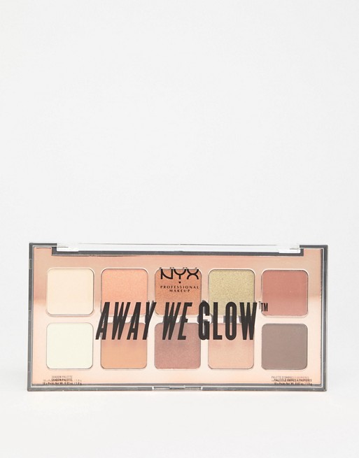 NYX Professional Makeup Away We Glow Shadow Palette - Hooked On Glow