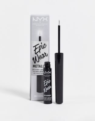 NYX Professional Makeup - Epic Wear - Flüssiger Metallic-Eyeliner - Silver Metal-Silber