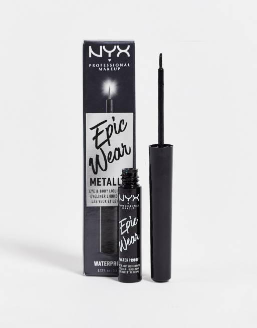 NYX Professional Makeup – Epic Wear – Metaliczny eyeliner w płynie – Black Metal