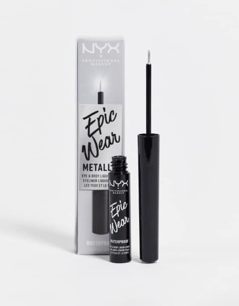 NYX Professional Makeup – Epic Wear – Metaliczny eyeliner w płynie – Silver Metal - view 1