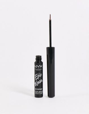 NYX Professional Makeup Epic Wear Metallic Liquid Liner - Brown Metal - ASOS Price Checker