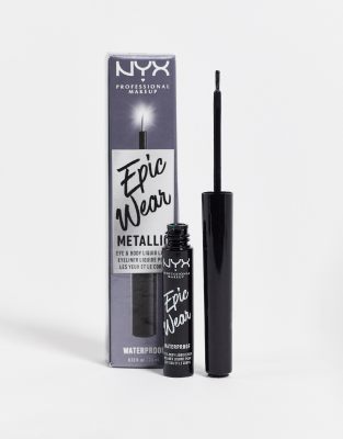 NYX Professional Makeup Epic Wear Metallic Liquid Liner - Gunmetal - ASOS Price Checker
