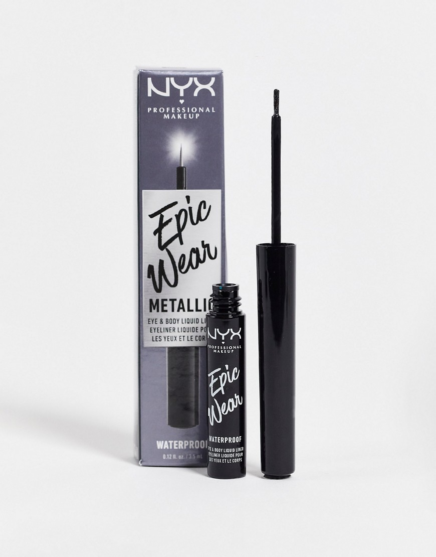 Nyx Professional Makeup Epic Wear Metallic Liquid Liner - Gunmetal-Silver