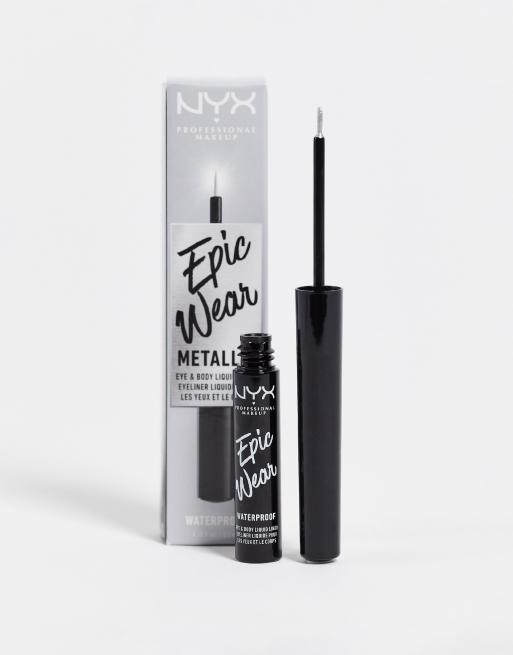 Nyx Professional Makeup Epic Wear Vloeibare Metallic Liner In Silver Metal Asos 