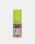 [NYX Professional Makeup] NYX Professional Makeup Fat Oil Lip Drip, Lip Gloss - Inside Scoop-Brown No Size Inside Scoop