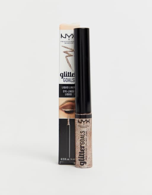 NYX Professional Makeup Glitter Goals Liquid Eyeliner - Flytande eyeliner i nyansen Crystal Ball