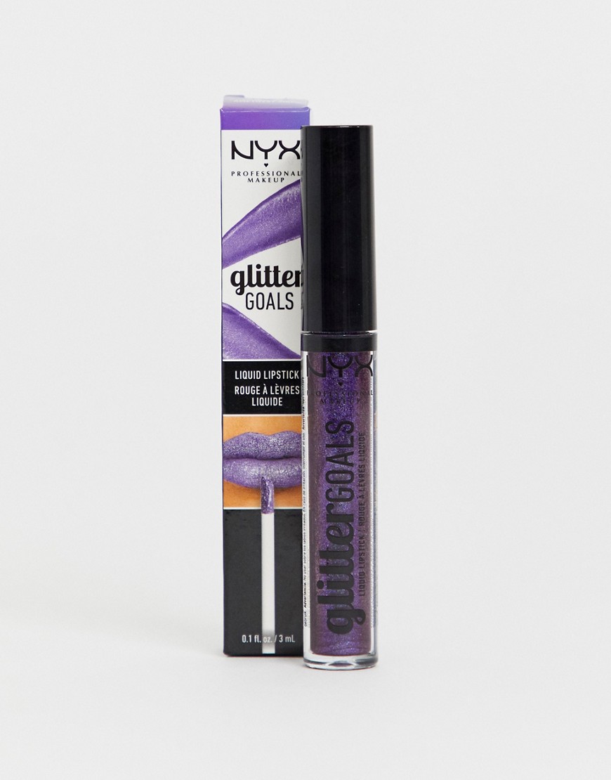 NYX Professional Makeup - Glitter Goals Liquid Lipstick - Amethyst Vibes-Paars