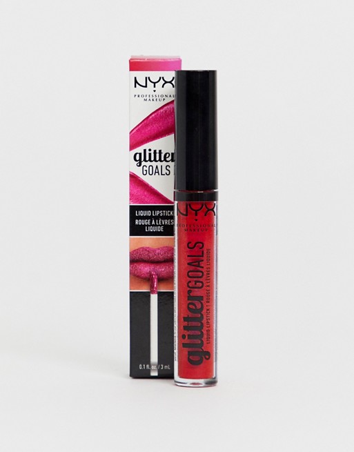 NYX Professional Makeup Glitter Goals Liquid Lipstick - Cherry Quartz