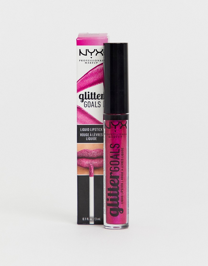 NYX Professional Makeup Glitter Goals Liquid Lipstick - Reflector-Pink