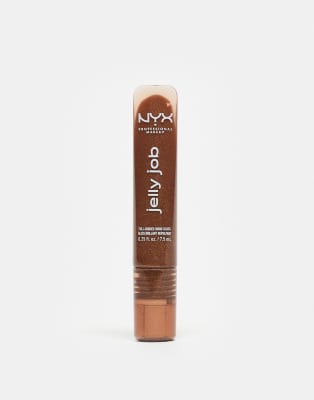 Nyx Professional Makeup Jelly Job, Shine Lip Gloss- Bling Me Jelly-brown