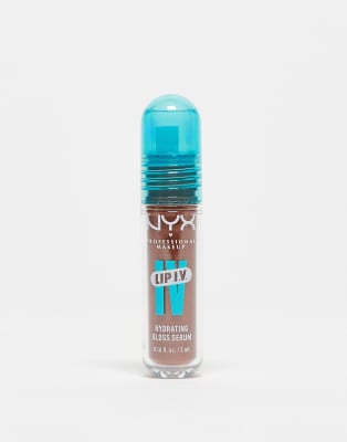 NYX Professional Makeup - Lip IV -Gloss Stain, feuchtigkeitsspendender Lipgloss - Cocoa Quench!-Braun