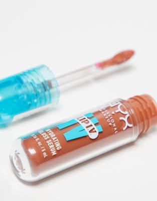 Nyx Professional Makeup Lip Iv Hydrating Gloss Stain- Caramel Drip-brown