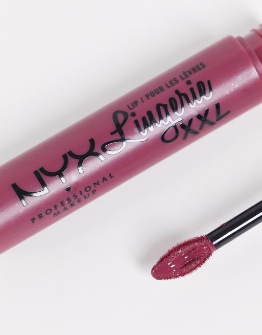 NYX Professional Makeup - Lip Lingerie XXL - Rouge à Lèvres Liquide Mat - Bust-ed, 3 de 4
