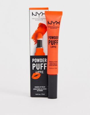 NYX Professional Makeup Powder Puff Lippie Powder Lip Cream - Crushing Hard-Orange