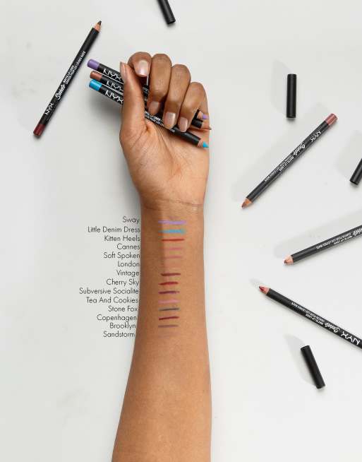 nyx lip liner swatches