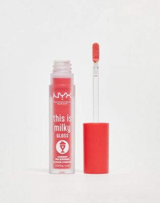 NYX Professional Makeup This Is Milky Gloss Lip Gloss - Cherry Milk Shake - ASOS Price Checker