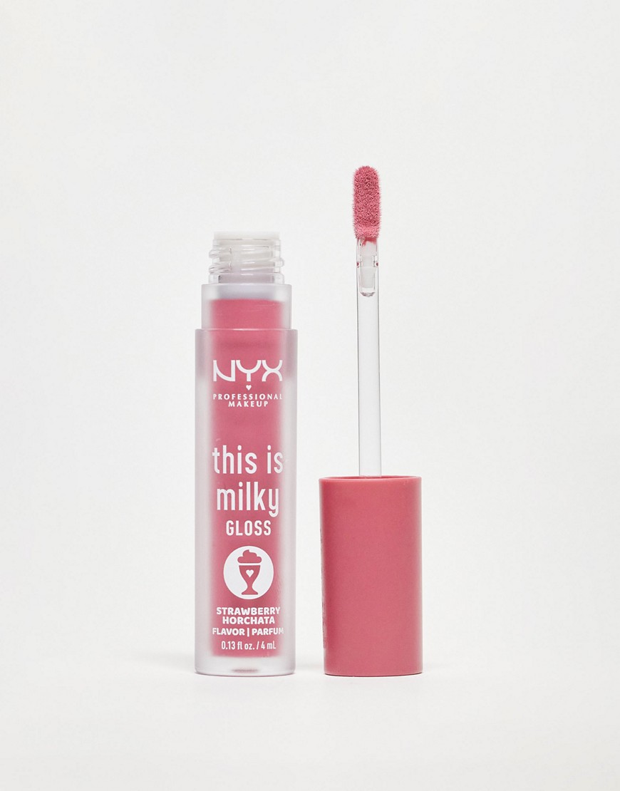 NYX Professional Makeup This Is Milky Gloss Lip Gloss - Strawberry Horchata-Pink