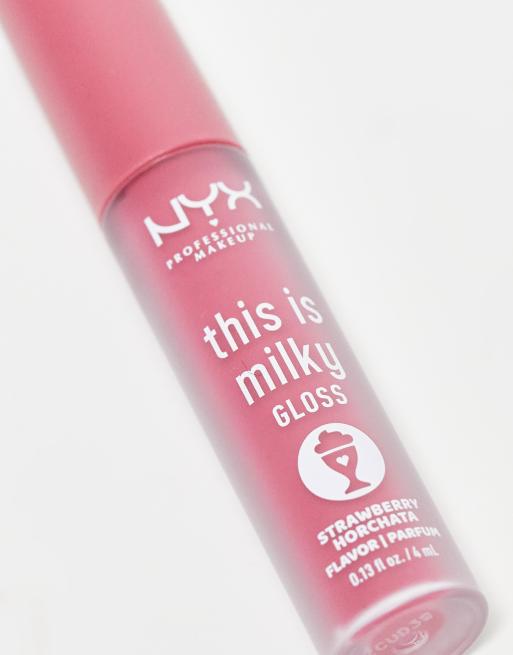 NYX Professional Makeup - This Is Milky Gloss - Lipgloss in kleur 'Strawberry Horchata', 2 van 4