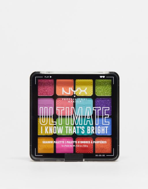 NYX Professional Makeup - Ultimate Shadow - Palette d'ombres à paupières 16 teintes - I Know That's Bright, 3 de 4