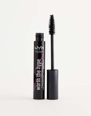 NYX Professional Makeup - Worth The Hype - Wasserfeste Wimperntusche, Schwarz