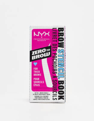 NYX Professional Makeup - Zero to Brow - Schablone für breite Augenbrauen-Keine Farbe