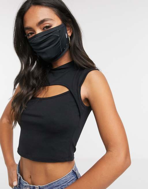 Oakley - Aansluitend mondkapje van lichte stof in zwart