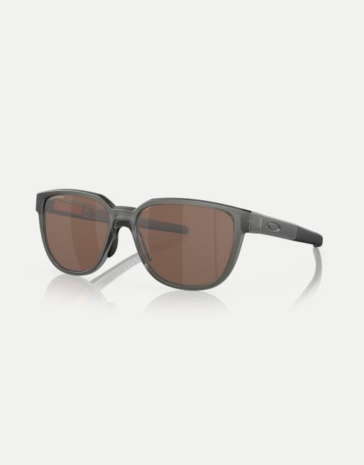Oakley - Actuator - Lunettes de soleil rectangulaires à verres miroir marron - Gris fumé mat
