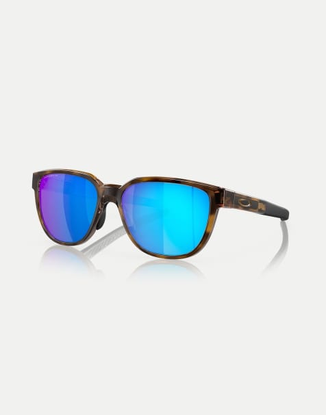 Oakley - Actuator - Occhiali da sole rettangolari marrone tartarugato con lenti polarizzate blu specchiate - view 1
