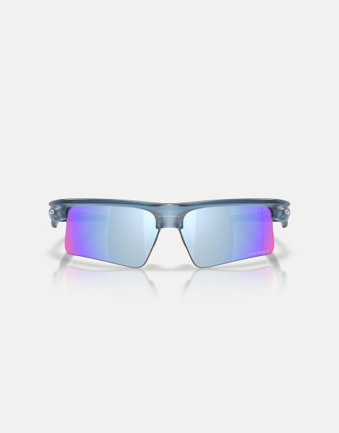 Oakley - Bisphaera™ Speed - Occhiali da sole polarizzati rettangolari colore abyss trasparente con lenti blu a specchio - view 1