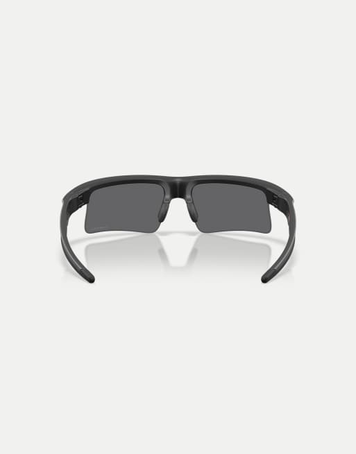 Oakley - Bisphaera™ Speed - Occhiali da sole rettangolari color nero opaco con lenti a specchio nere, 3 di 4