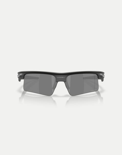 Oakley Bisphaera™ speed rectangle sunglasses with black mirrored lens in matte black - view 1